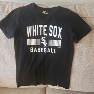 Kids Black White Sox Baseball T-Shirt